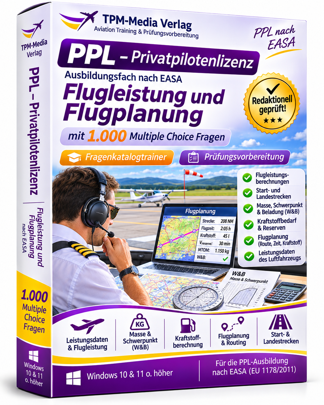 PPL-Privatpilotenlizenz -Flugplanung- Fragenkatalogtrainer Download (WIN) – Produktbild 2