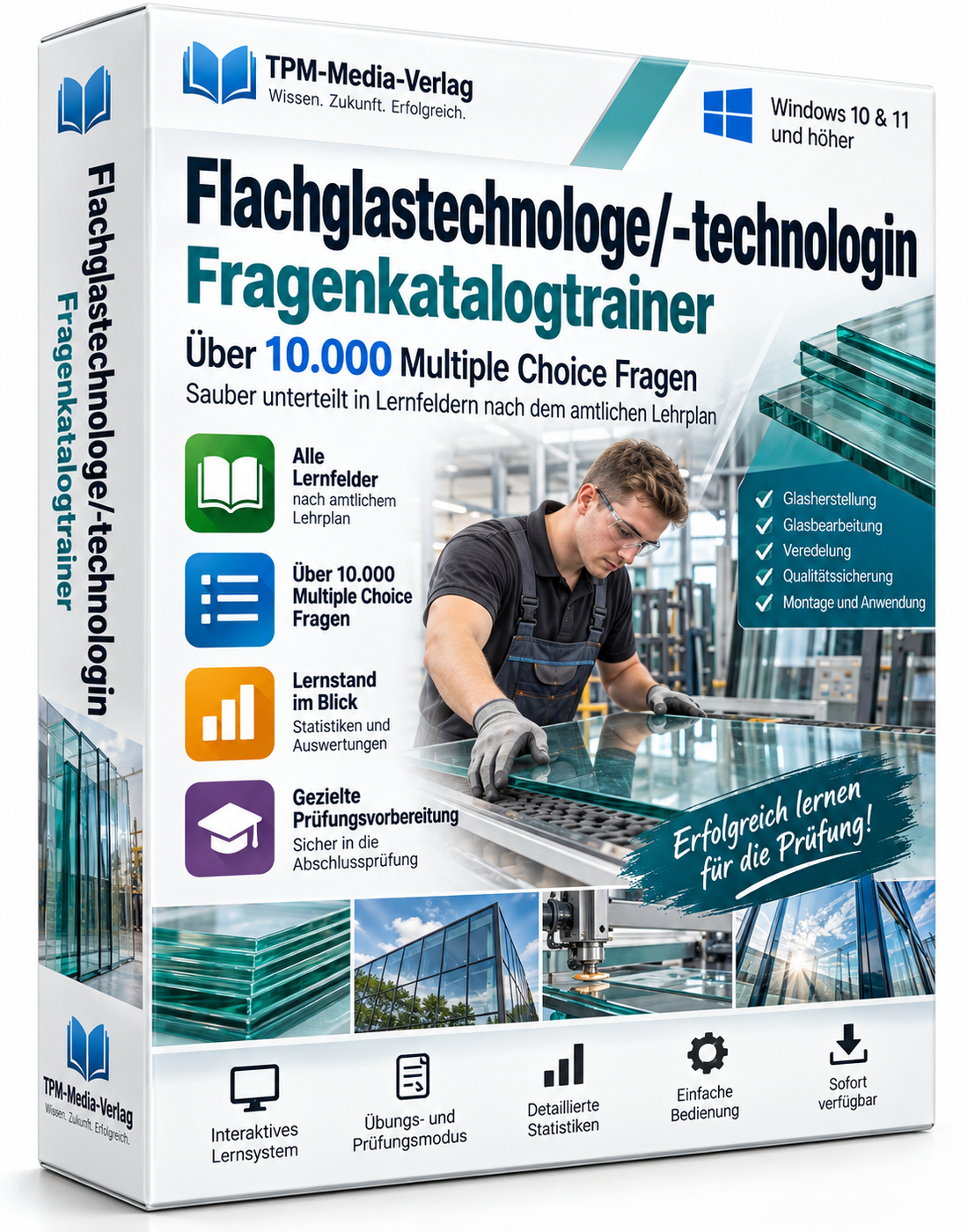 Flachglastechnologe/-technologin (m/w/d) - Fragenkatalogtrainer - Download (WIN) – Produktbild 2