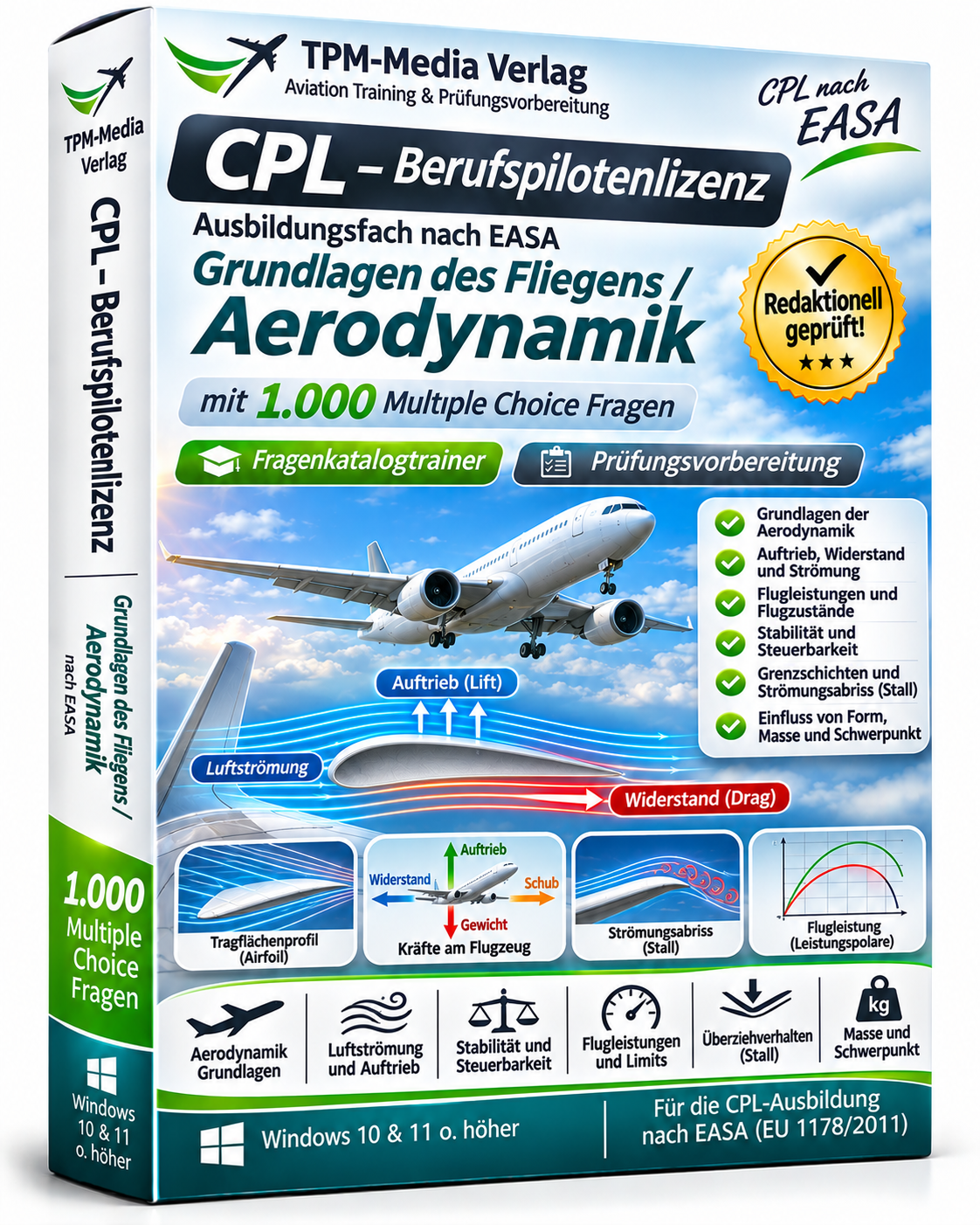 CPL-Berufspilotenlizenz - Aerodynamik- Fragenkatalogtrainer Download (WIN) – Produktbild 2