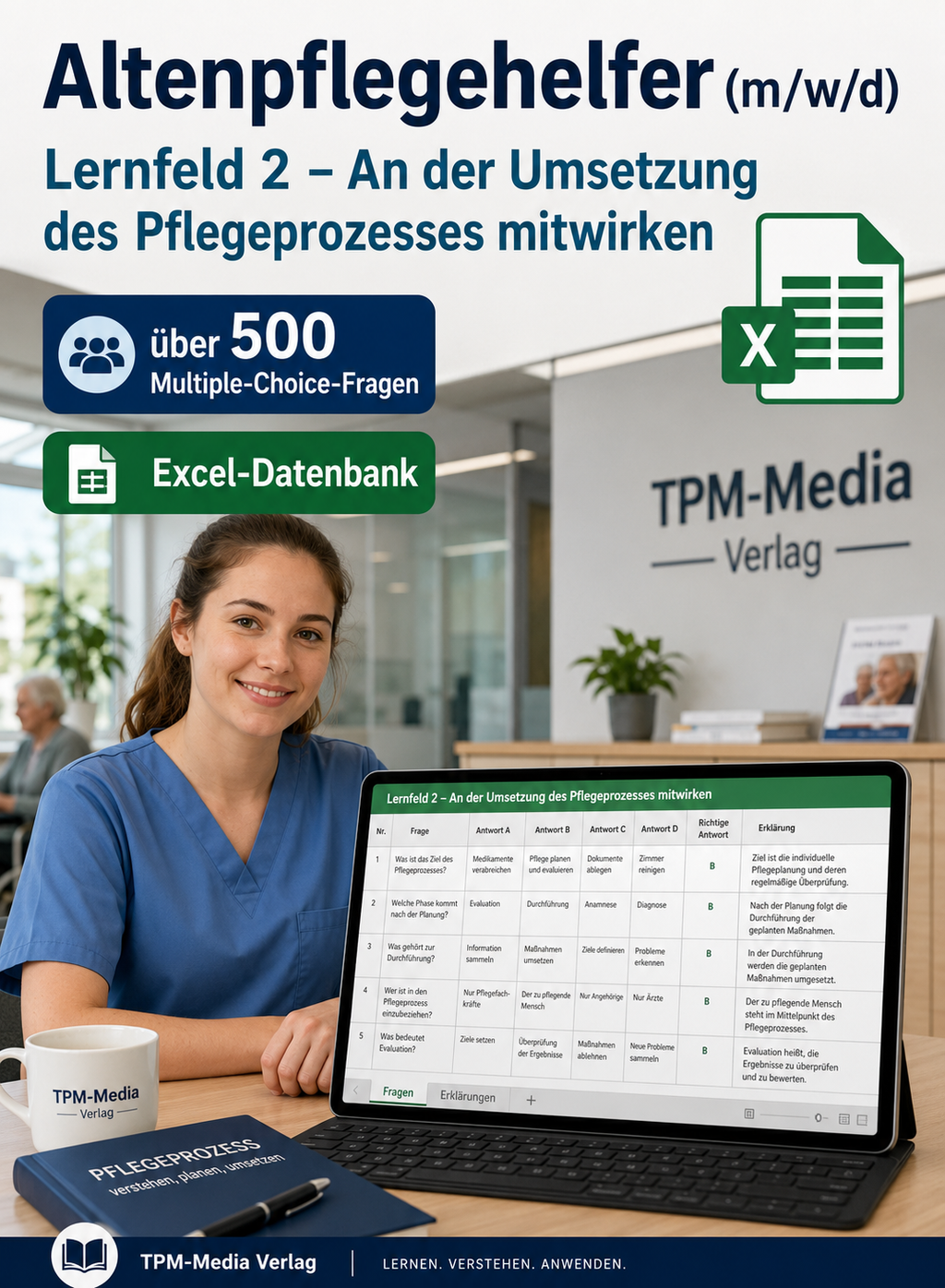 Altenpflegehelfer - Lernfeld 2 gewerbliche Excel-Fragenkatalog Datenbank (Sofort-Download)