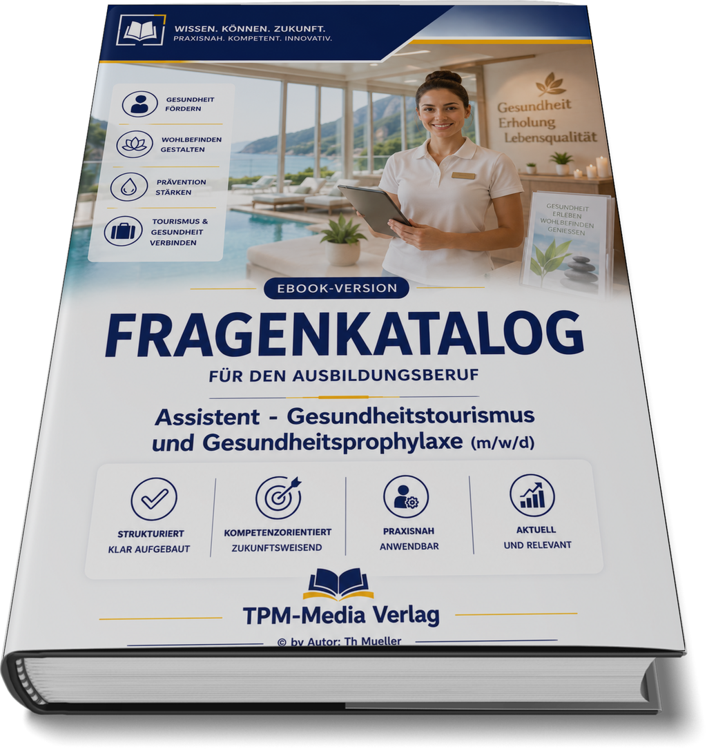 Assistent für Gesundheitstourismus und -prophylaxe (m/w/d) Pro Fragenkatalog (Buch-/Printversion) mit über 3200 Lern-/Prüfungsfragen
