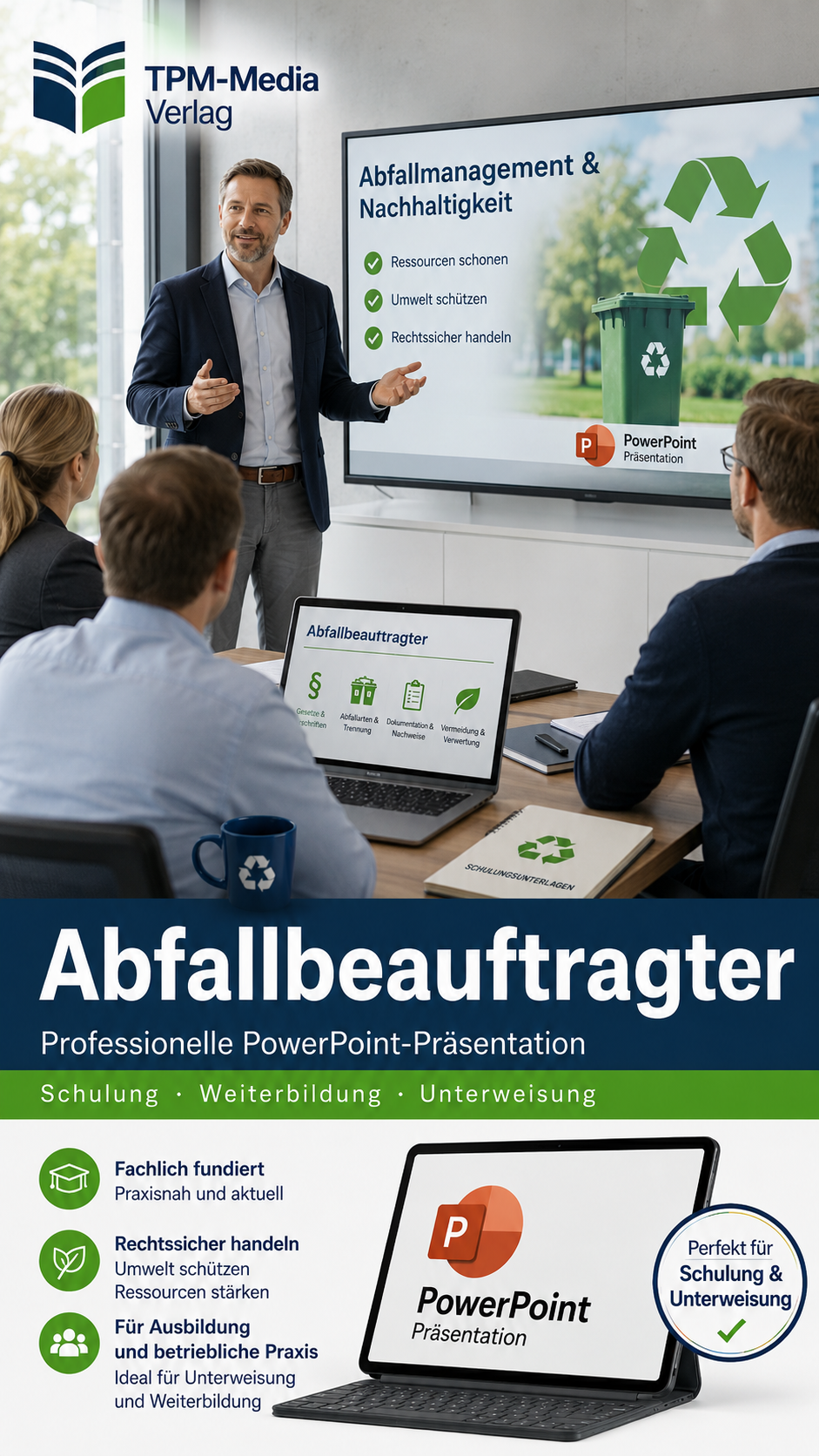 PowerPoint-Abfallbeauftragter-Ausbildung - Kompaktes Komplettpaket für Ihre Ausbildung - TPM-Media Verlag