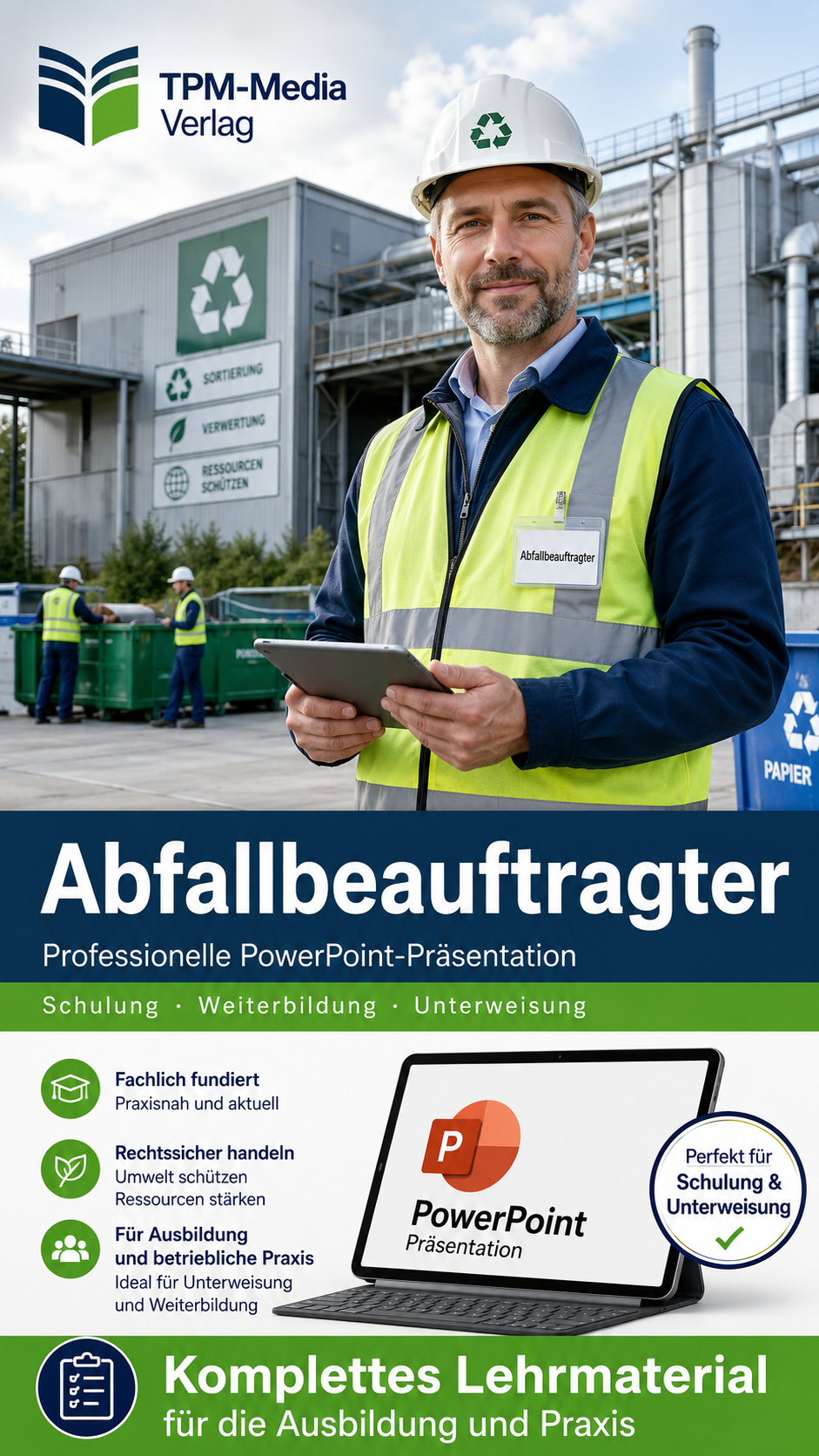 PowerPoint-Abfallbeauftragter-Ausbildung - Kompaktes Komplettpaket für Ihre Ausbildung - TPM-Media Verlag