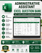 Administrative Assistant – Excel Database with 10,200 Learning and Assessment Questions