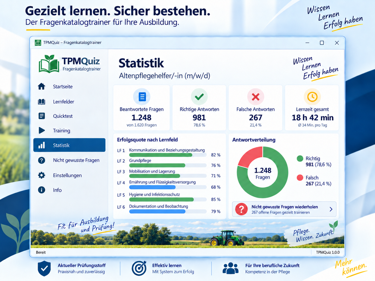 Fragenkatalog-Trainer Altenpflegehelfer (m/w/d) Download für Windows