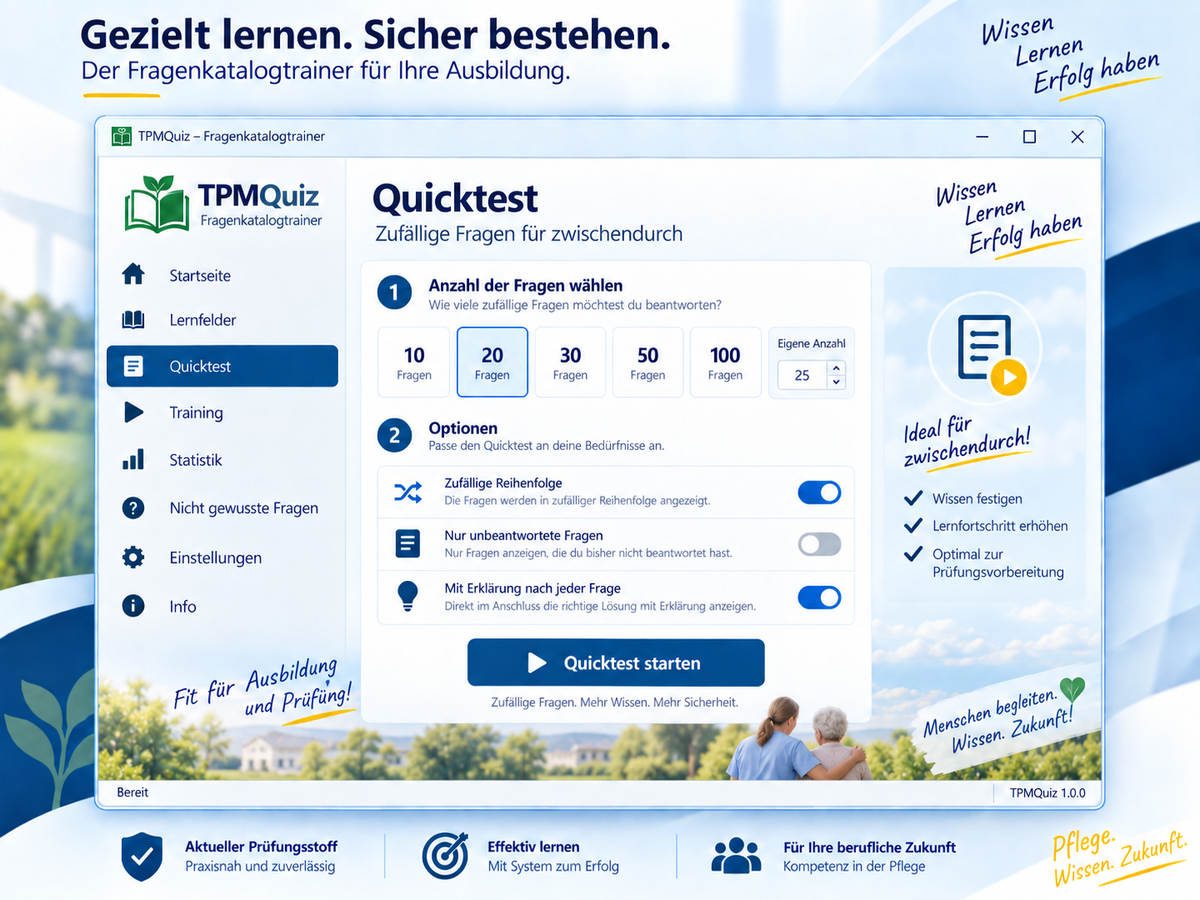 Fragenkatalog-Trainer Altenpflegehelfer (m/w/d) Download für Windows
