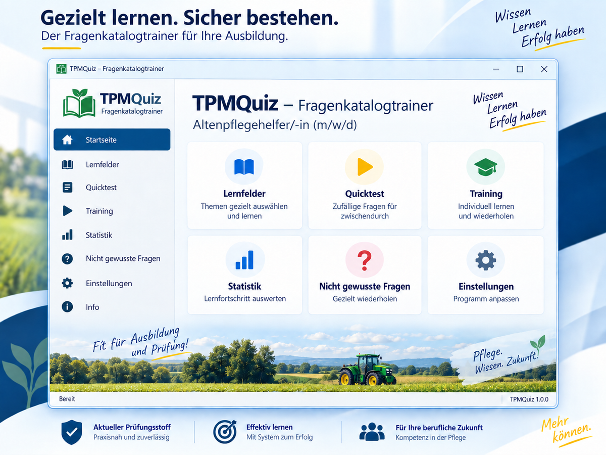 Fragenkatalog-Trainer Altenpflegehelfer (m/w/d) Download für Windows