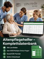 Altenpflegehelfer - gewerbliche Excel-Fragenkatalog Datenbank mit allen Lernfeldern  (Sofort-Download)