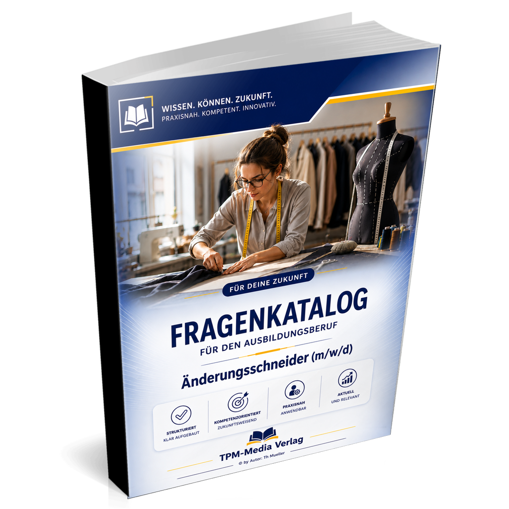 Änderungsschneider/-in (m/w/d) Fragenkatalog (Buch-/Printversion) mit über 3000 Lernfragen
