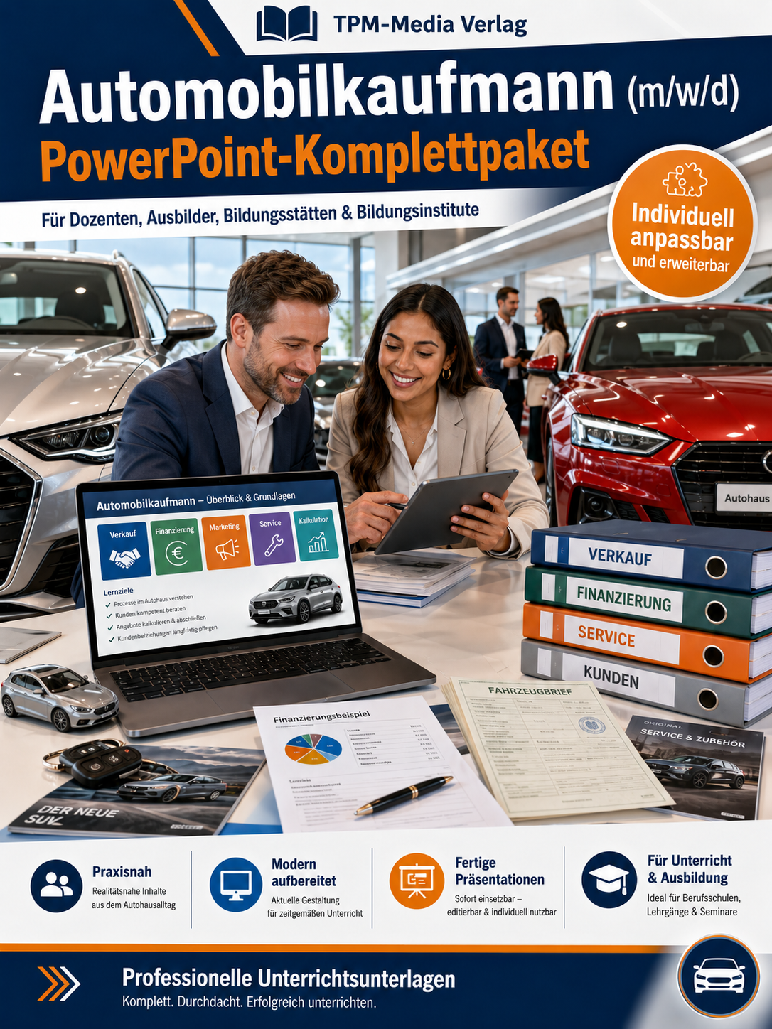 PowerPoint-Komplettpaket für die Ausbildung zum Automobilkaufmann (m/w/d)