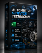 Automotive Service Technician – Excel Database with 10,200 Learning and Assessment Questions