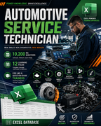Automotive Service Technician – Excel Database with 10,200 Learning and Assessment Questions