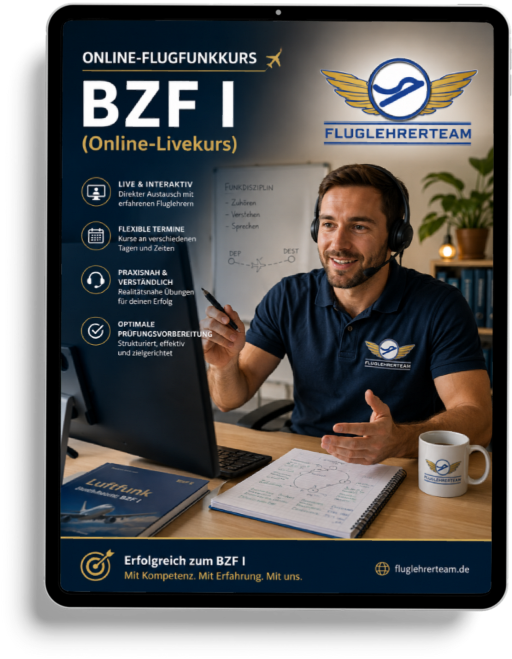 Online Flugfunkkurs BZF I von Fluglehrerteam