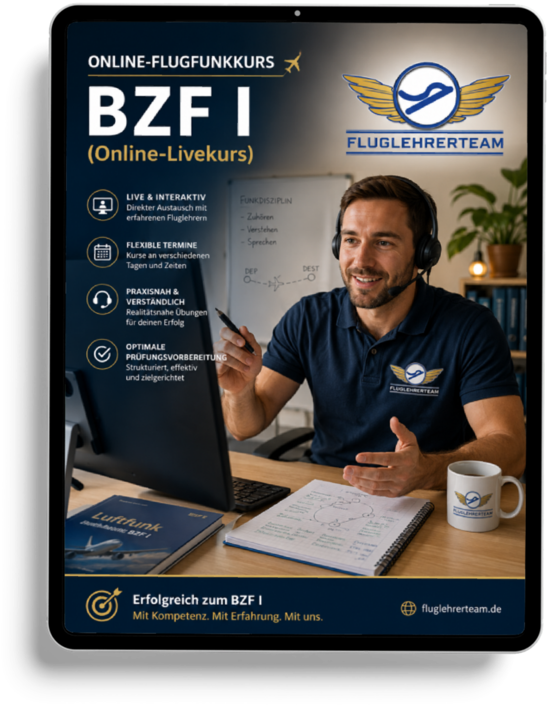 Online Flugfunkkurs BZF I von Fluglehrerteam