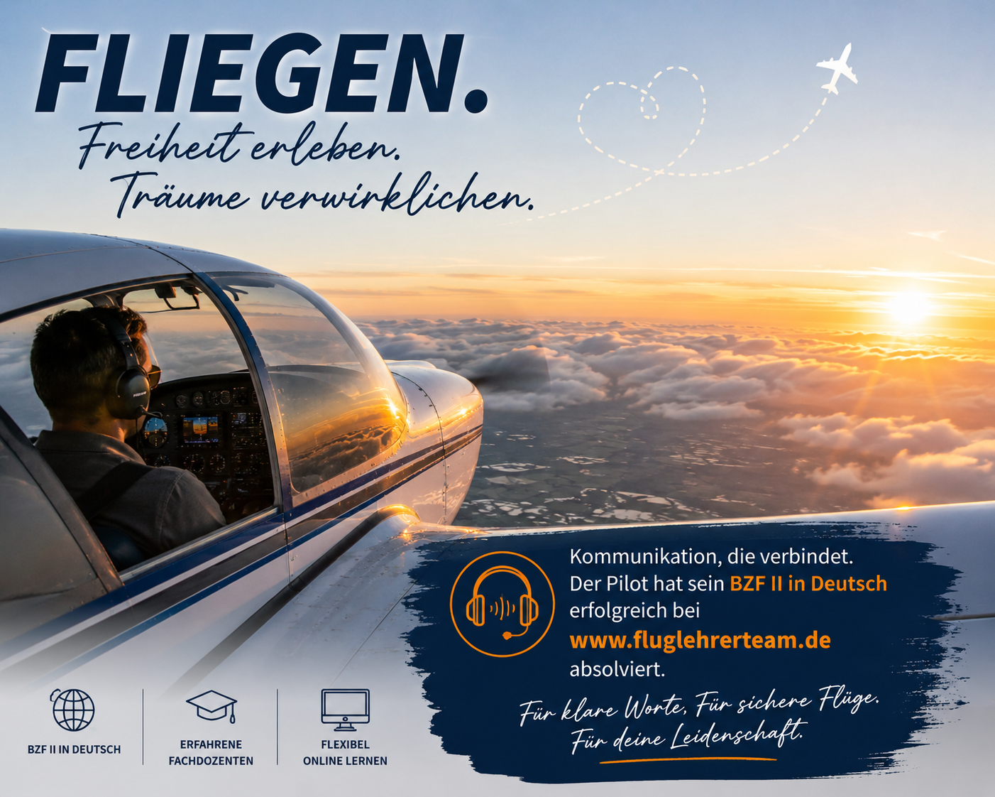 Einzelstundepaket (10 Std.) für BZF II (deutsch) -  Online-Coaching - für www.fluglehrerteam.de - TPM-Media Verlag
