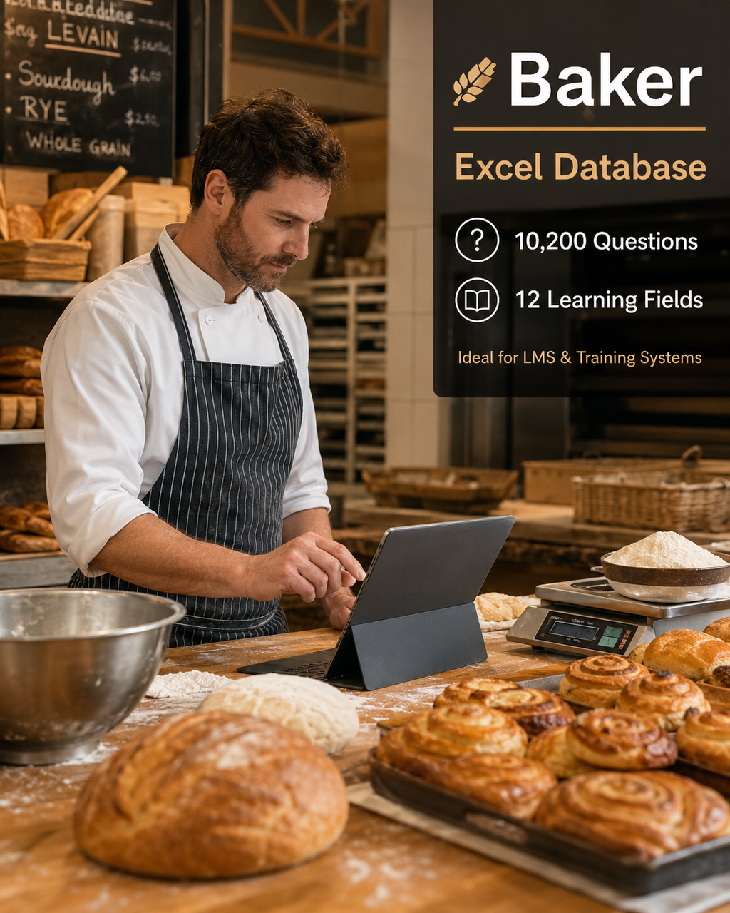 Baker – Excel Database with 10,200 Learning and Assessment Questions
