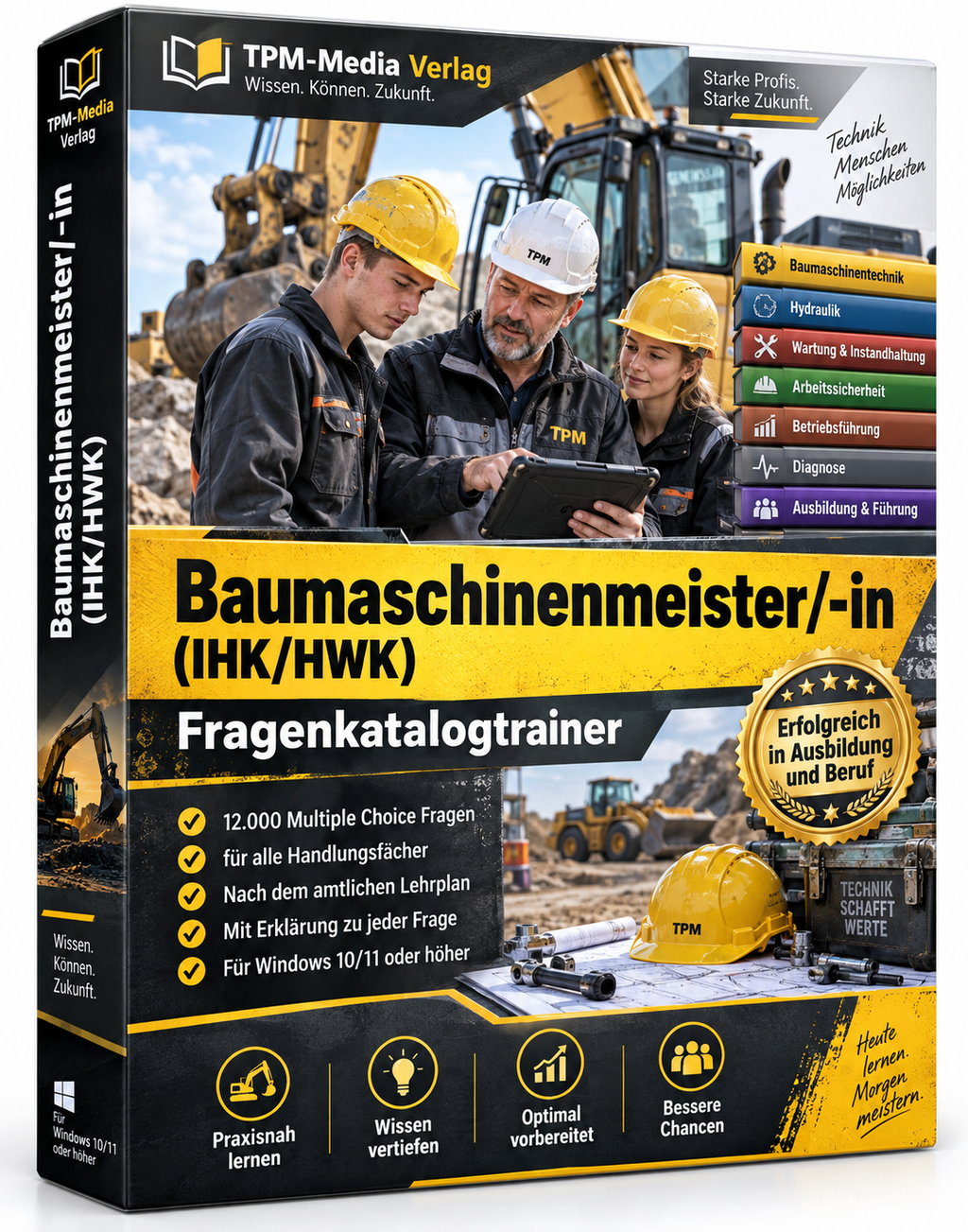 Baumaschinenmeister/-in HWK/IHK Fragenkatalogtrainer 12.000 Lernfragen Download