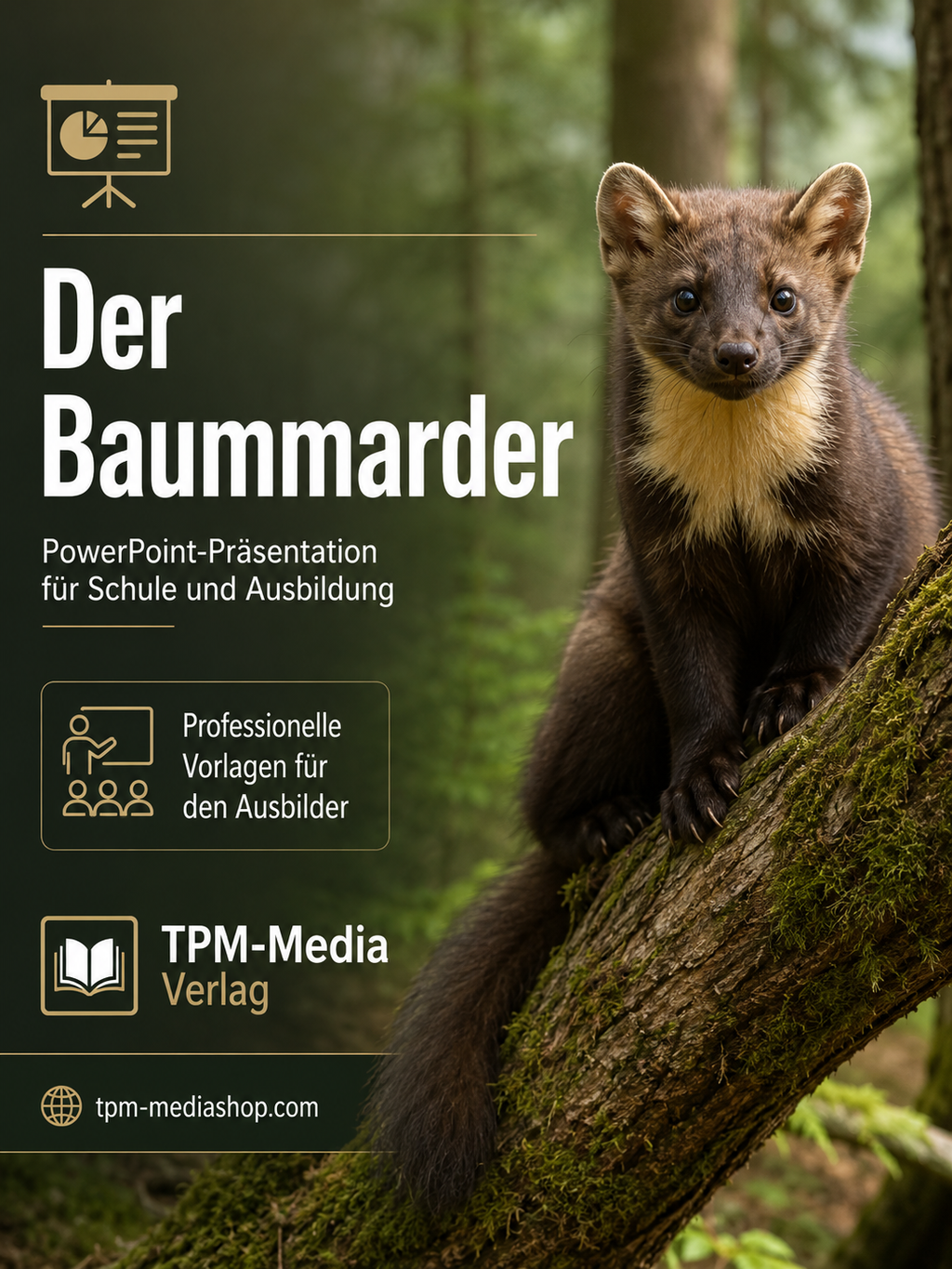 Baummarder PowerPoint Präsentation Schule – Download-Version für den sicheren Schuleinsatz