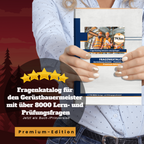 Premium-Ausgabe des Fragenkatalogs für den Gerüstbauermeister mit über 8000 Lern & Prüfungsfragen & Lösungsbogen