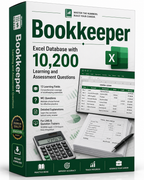 Bookkeeper – Excel Database with 10,200 Learning and Assessment Questions