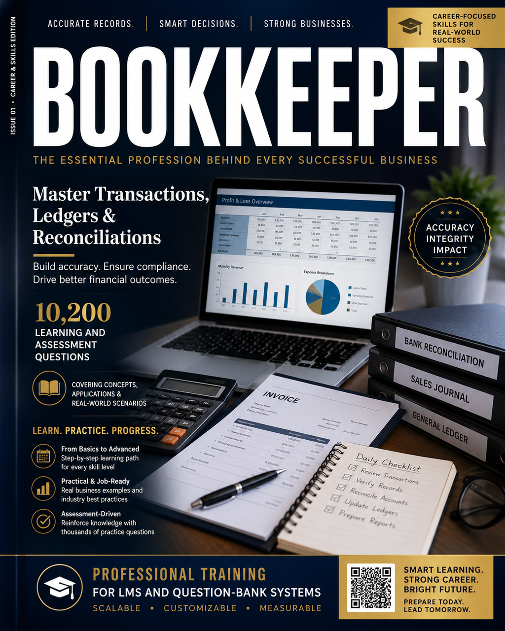 Bookkeeper – Excel Database with 10,200 Learning and Assessment Questions
