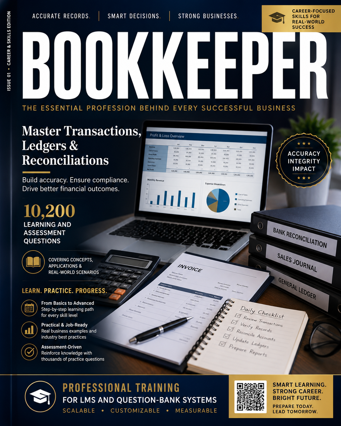 Bookkeeper – Excel Database with 10,200 Learning and Assessment Questions