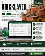 Bricklayer – Excel Database with 10,200 Learning and Assessment Questions