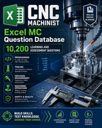 CNC Machinist – Excel Database with 10.200 Learning and Assessment Questions