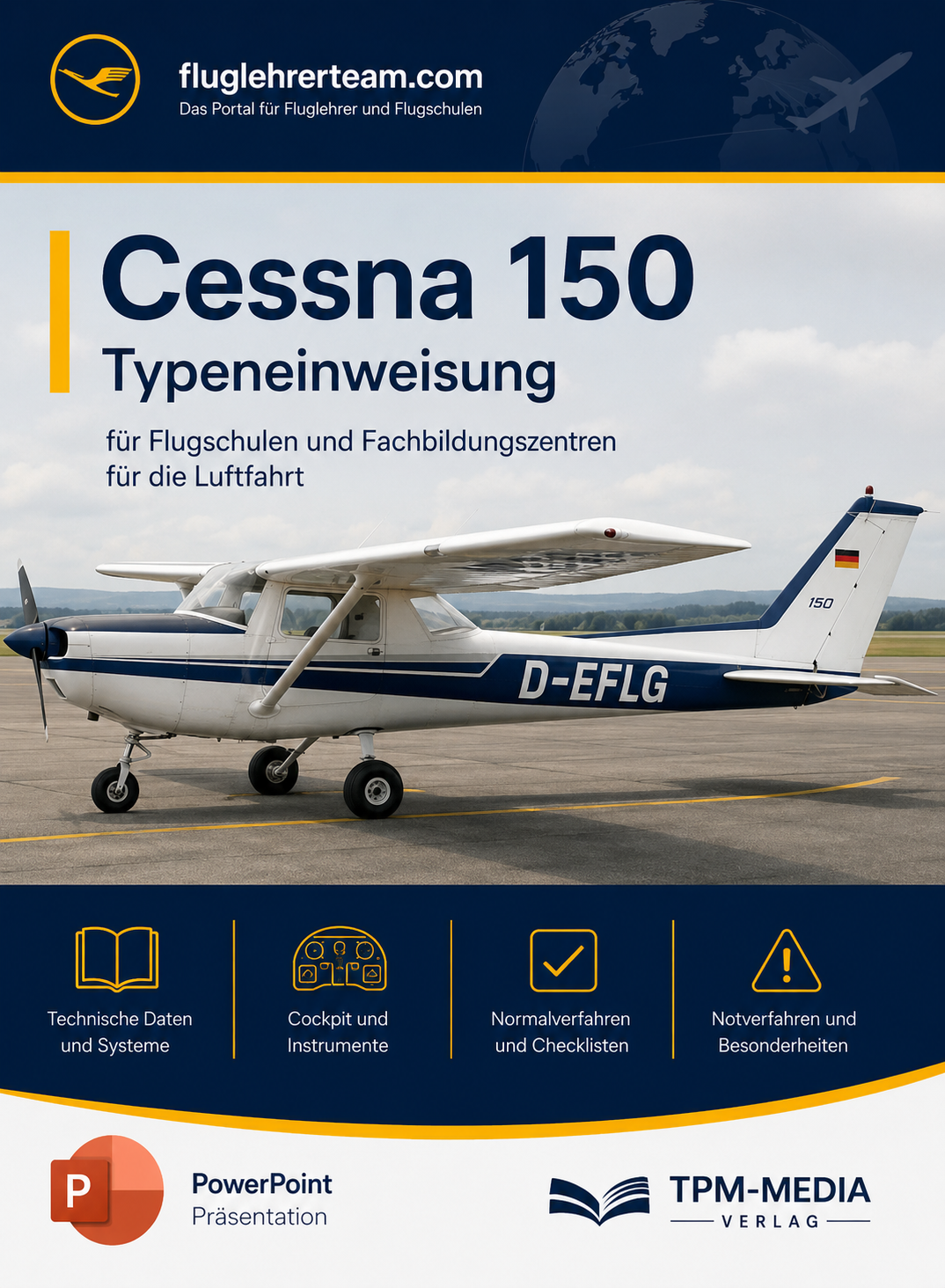 PowerPoint-Komplettpaket für die Typeneinweisung auf die Cessna 150