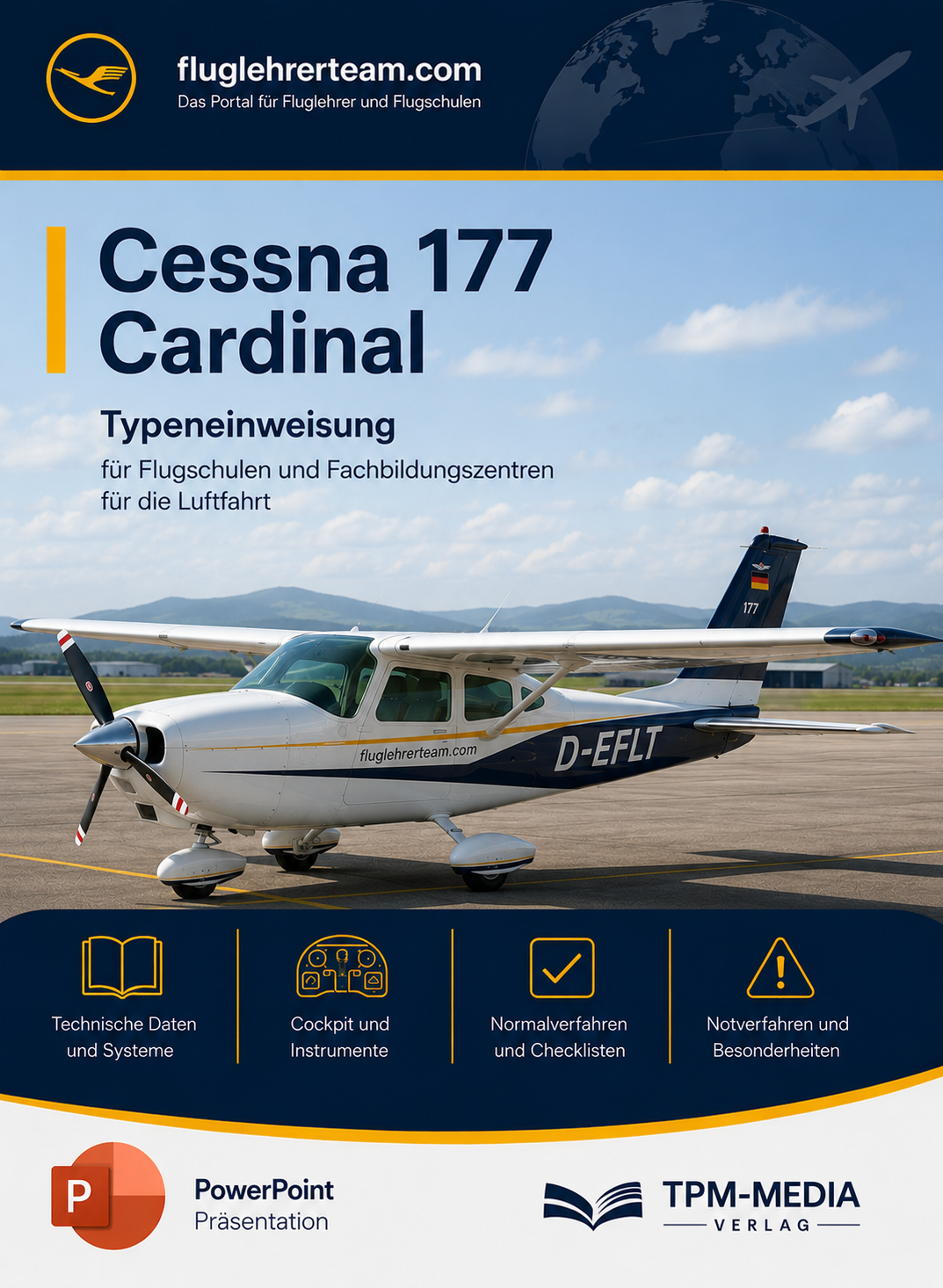 PowerPoint-Komplettpaket für die Typeneinweisung auf die Cessna 177 Cardinal