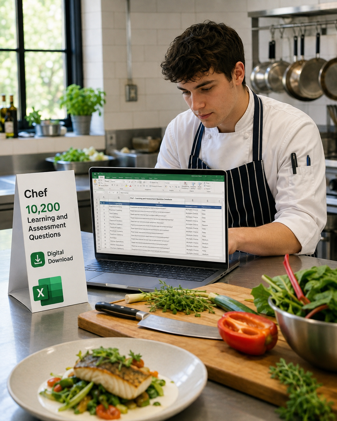 Chef – Excel Database with 10.200 Learning and Assessment Questions