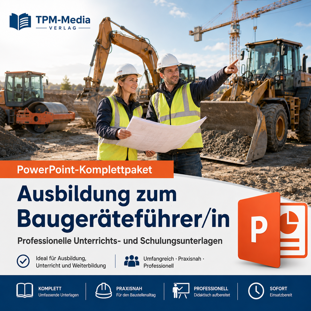 PowerPoint-Komplettpaket - Ausbildung zum Baugeräteführer/-in - TPM-Media Verlag