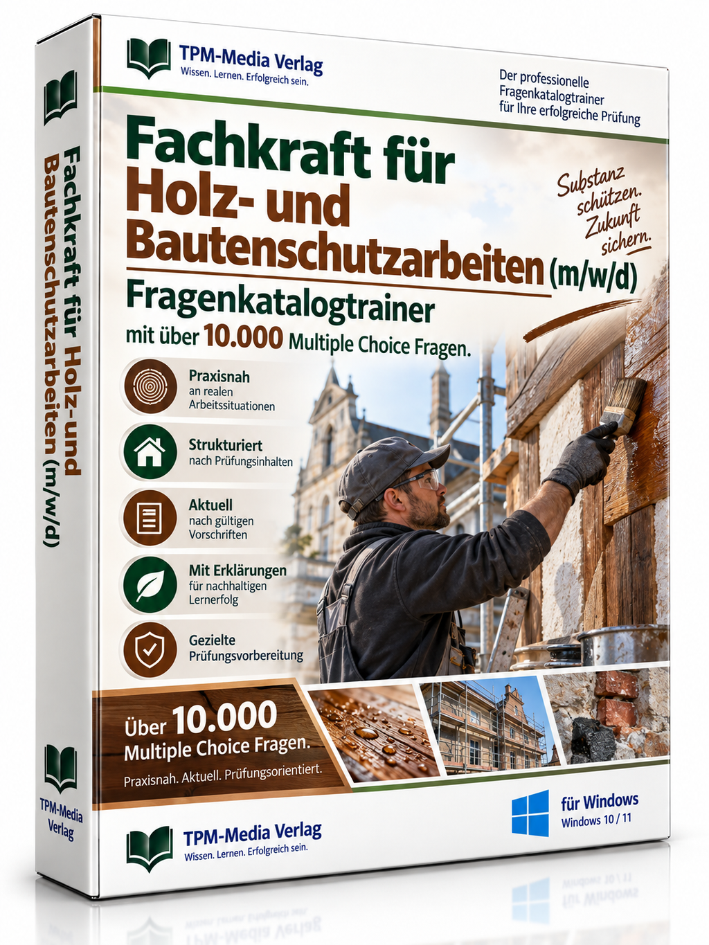 Fachkraft für Holz- und Bautenschutzarbeiten - Fragenkatalogtrainer mit über 10.000 Lernfragen Download (WIN)