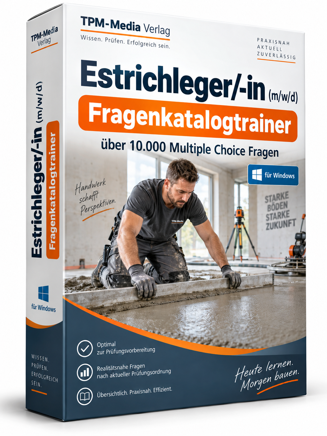 Estrichleger/-in – Fragenkatalogtrainer mit 10.000 Lernfragen Download (WIN)