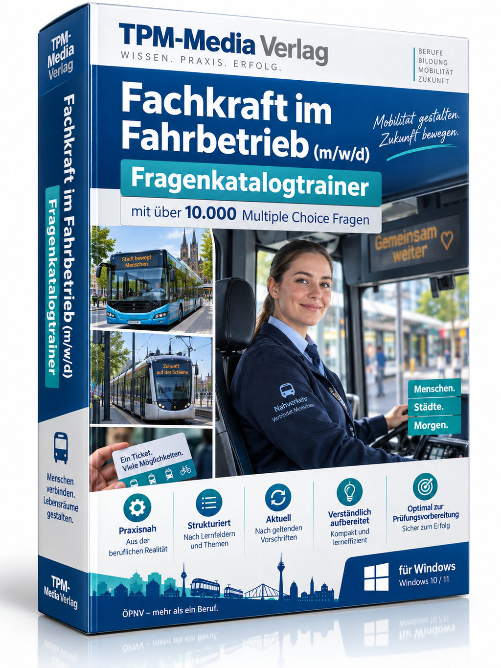 Fachkraft im Fahrbetrieb (m/w/d) - Fragenkatalogtrainer mit über 10.000 Lernfragen Download (WIN)