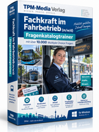 Fachkraft im Fahrbetrieb (m/w/d) - Fragenkatalogtrainer mit über 10.000 Lernfragen Download (WIN)