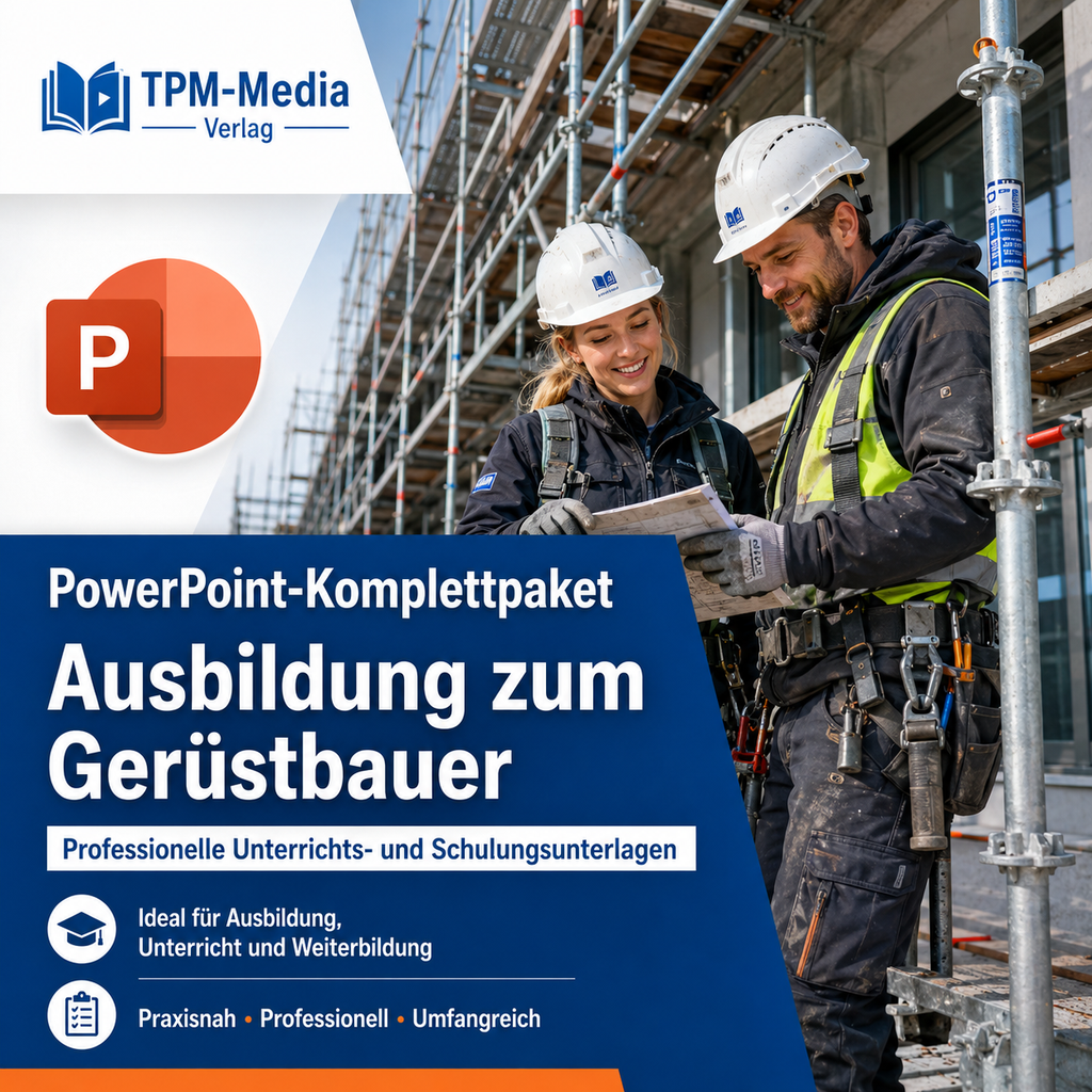 PowerPoint-Komplettpaket - Ausbildung zum Gerüstbauer (m/w/d) - TPM-Media Verlag