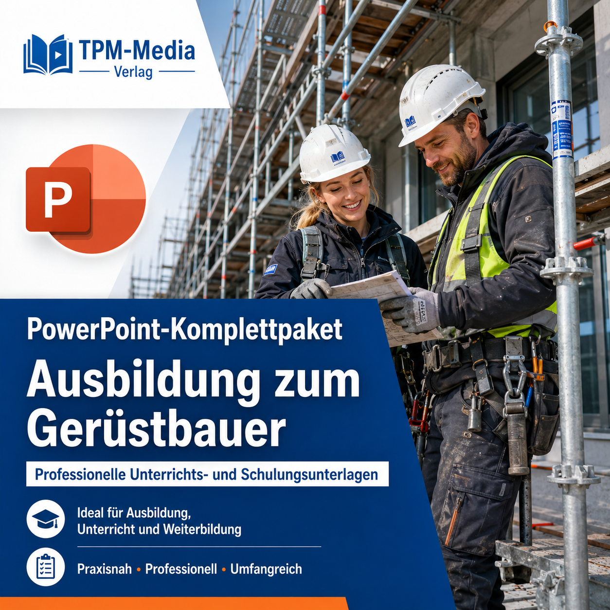 PowerPoint-Komplettpaket - Ausbildung zum Gerüstbauer (m/w/d) - TPM-Media Verlag