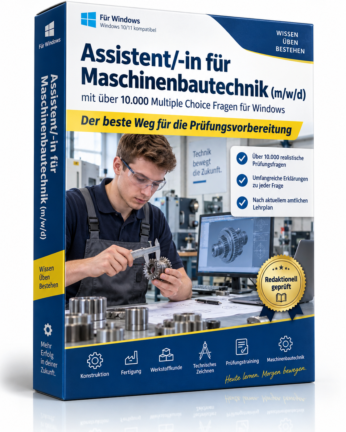 Assistent-in für Maschinenbautechnik  - Fragenkatalogtrainer mit über 10.000 Lernfragen Download (WIN)
