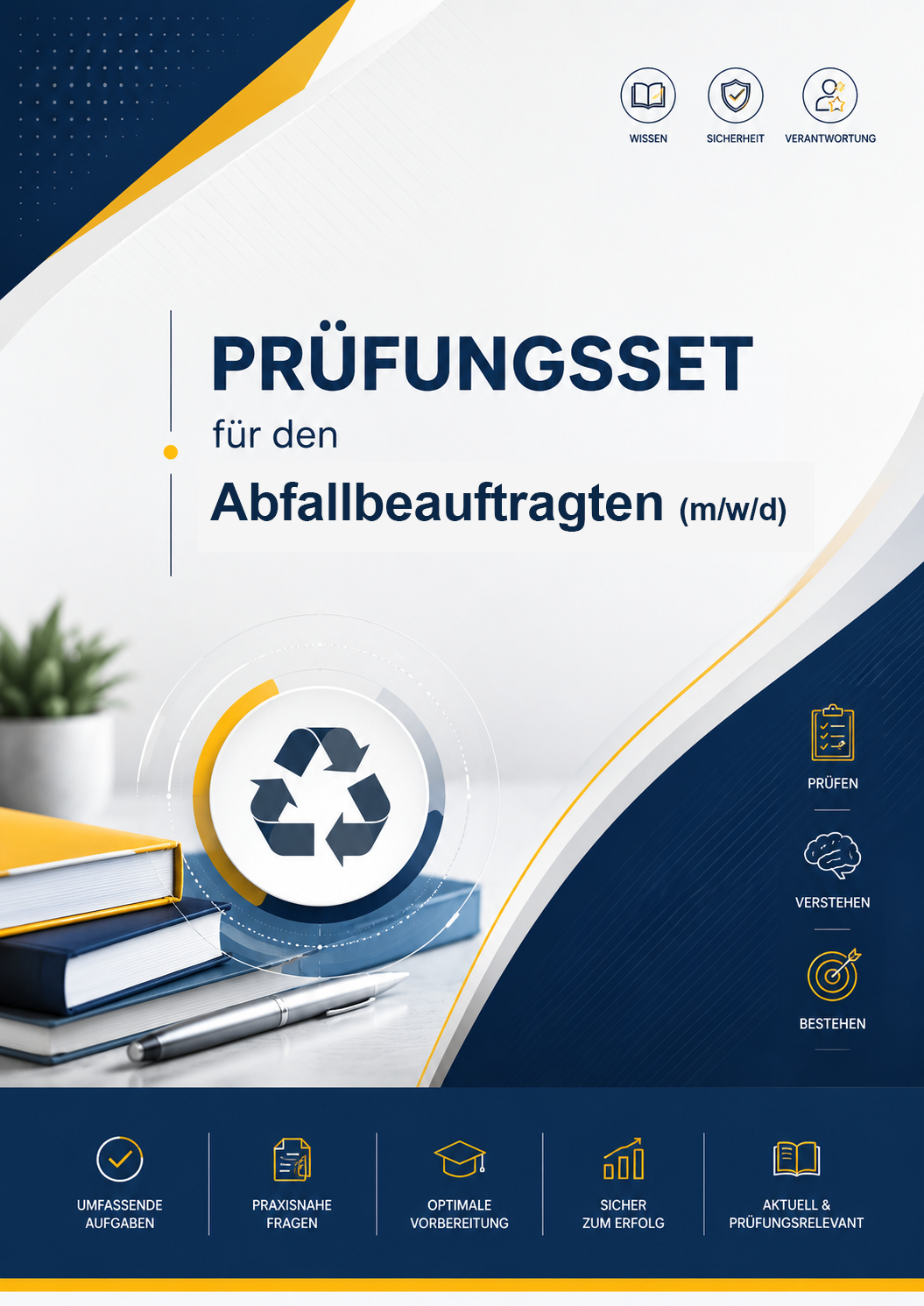 Abfallbeauftragter - Prüfungsset mit 100 Prüfungsfragen u. Lösungsbogen
