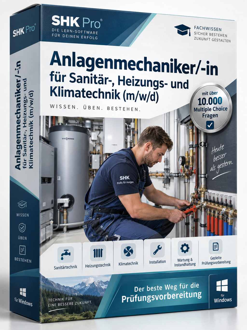 Anlagenmechaniker/-in für Sanitär-, Heizungs- und Klimatechnik (m/w/d) Fragenkatalogtrainer Download für Windows