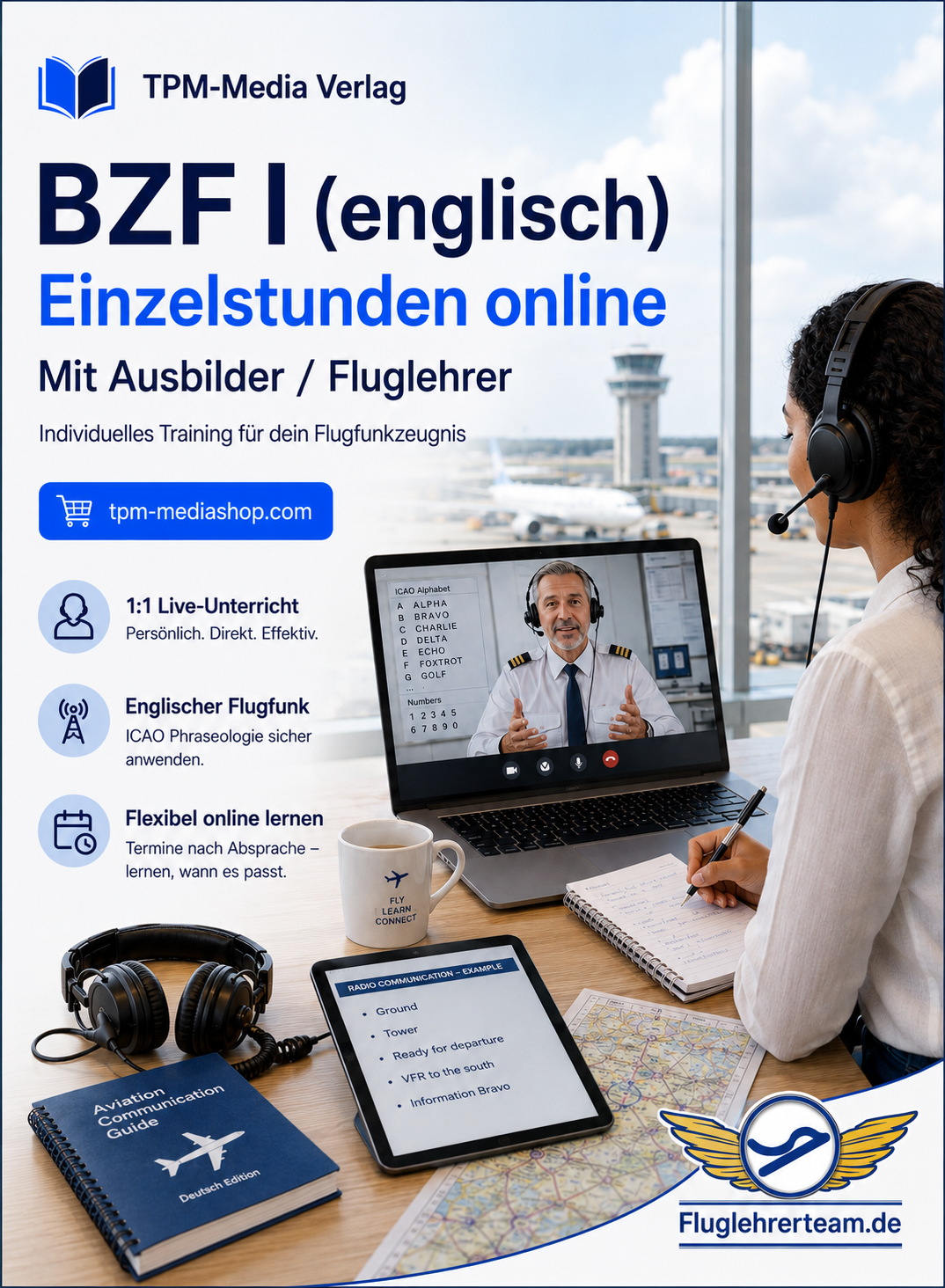 Einzelstunden für BZF I (deutsch/englisch) - Online-Coaching - für www.fluglehrerteam.de
