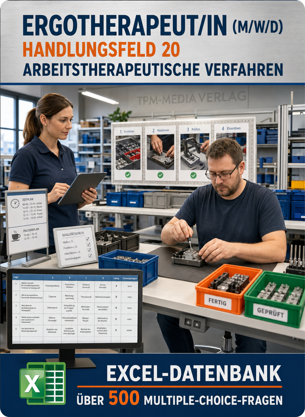 Ergotherapeut - Handlungsfeld 20 gewerbliche Excel-Fragenkatalog Datenbank (Sofort-Download)