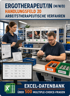 Ergotherapeut - Handlungsfeld 20 gewerbliche Excel-Fragenkatalog Datenbank (Sofort-Download)