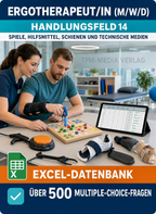 Ergotherapeut - Handlungsfeld 14 gewerbliche Excel-Fragenkatalog Datenbank (Sofort-Download)