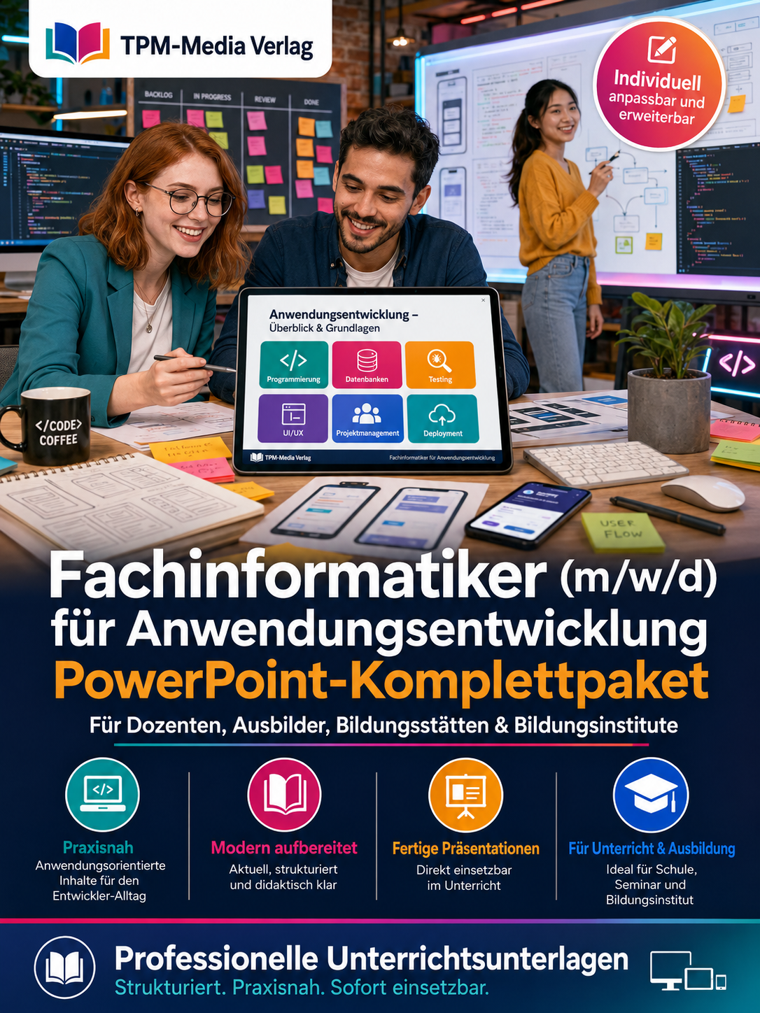 PowerPoint-Komplettpaket für die Ausbildung zum Fachinformatiker - Fachrichtung Anwendungsentwicklung (m/w/d)