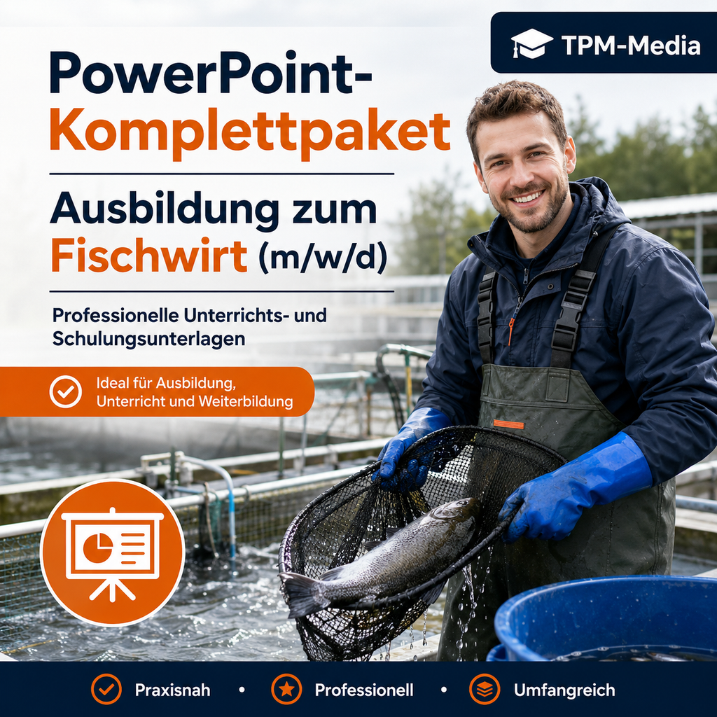 PowerPoint-Komplettpaket - Ausbildung zum Fischwirt (m/w/d) - TPM-Media Verlag