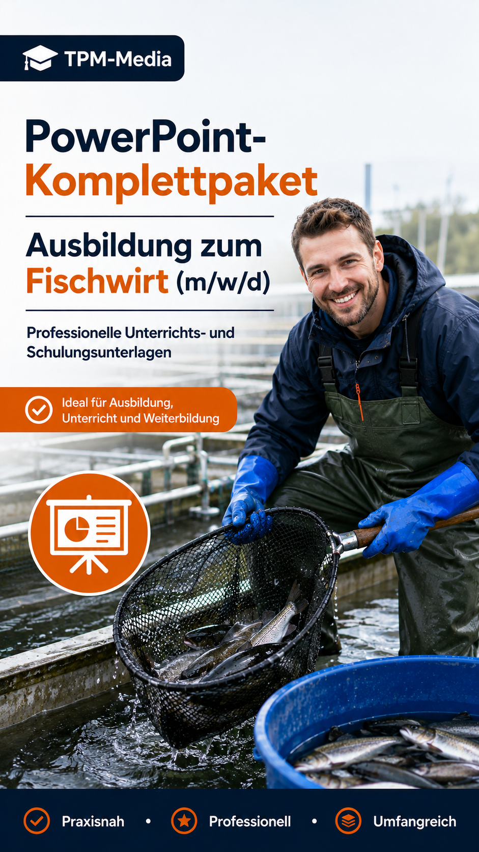 PowerPoint-Komplettpaket - Ausbildung zum Fischwirt (m/w/d) - TPM-Media Verlag