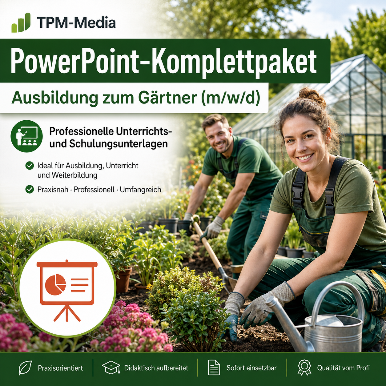 PowerPoint-Komplettpaket - Ausbildung zum Gärtner (m/w/d) - TPM-Media Verlag