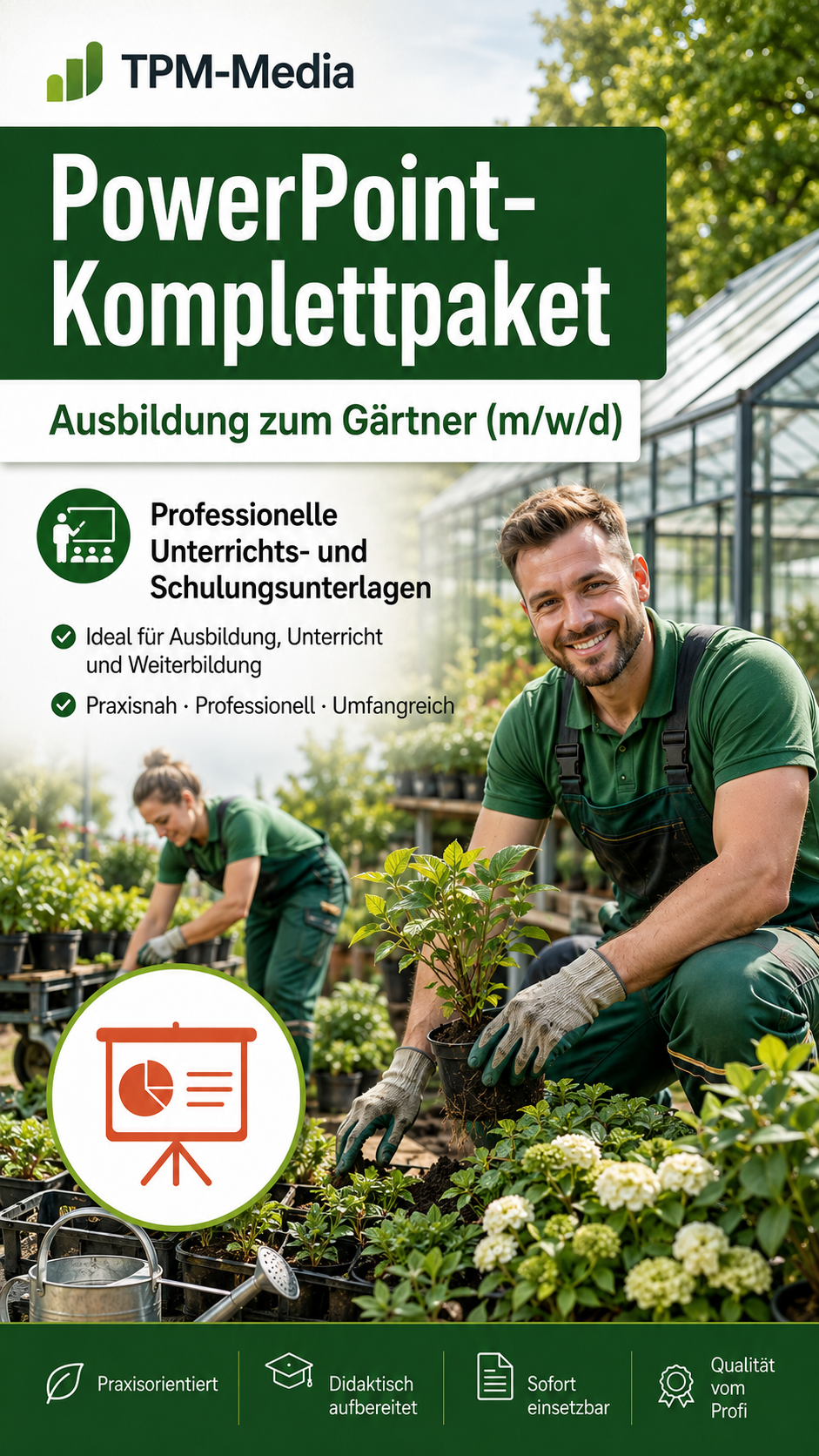PowerPoint-Komplettpaket - Ausbildung zum Gärtner (m/w/d) - TPM-Media Verlag